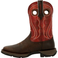 'Durango' Women's 11" LADY REBEL Square Toe - Dark Chestnut And Crimson 11 'Durango' Women's 11" LADY REBEL Square Toe - Dark Chestnut And Crimson -Outdoor Clothing Shop DRD0408 instep profile 1024x1024@2x