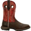 'Durango' Women's 11" LADY REBEL Square Toe - Dark Chestnut And Crimson