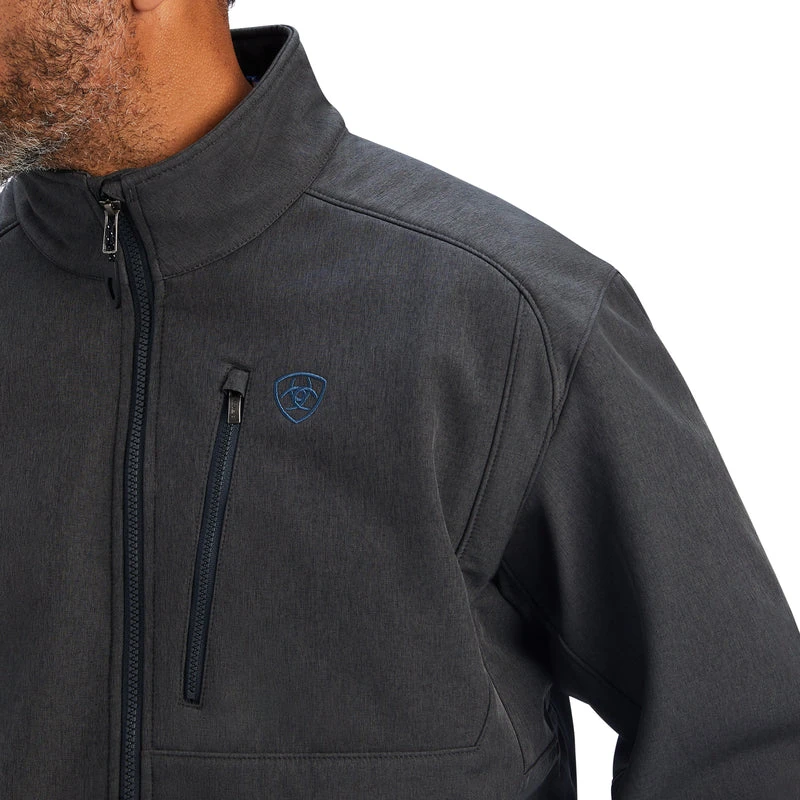 'Ariat' Men's Logo 2.0 Patriot Softshell Water Resistant Jacket - Charcoal 2 'Ariat' Men's Logo 2.0 Patriot Softshell Water Resistant Jacket - Charcoal - Image 2