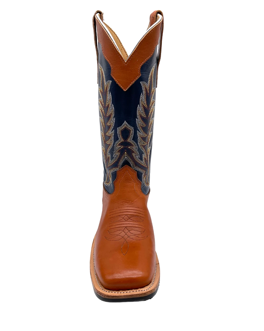 'Fenoglio Boots' Men's 13" Boomer Western Square Toe - Russet / Blue 4 'Fenoglio Boots' Men's 13" Boomer Western Square Toe - Russet / Blue - Image 4