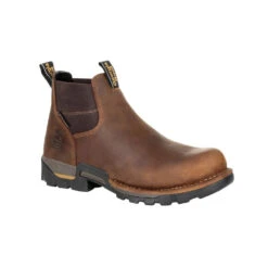 'Georgia Boot' Men's 4" Eagle One EH WP Chelsea Soft Toe - Brown -Outdoor Clothing Shop GB00315 1024x1024@2x