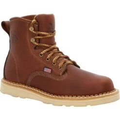 'Georgia Boot' Men's 6" Wedge Moc Toe EH Soft Toe - Brown -Outdoor Clothing Shop GB00356 1024x1024@2x