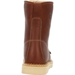 'Georgia Boot' Men's 8" Wedge Moc Toe EH Soft Toe - Brown -Outdoor Clothing Shop GB00480 back 1024x1024@2x
