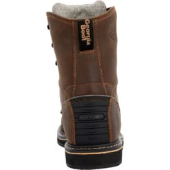 'Georgia Boot' Men's 8" AMP LT Poser EH Wedge Soft Toe - Brown -Outdoor Clothing Shop GB00520 back 1024x1024@2x