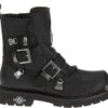 'Harley Davidson' Men's 6" Distortion Skull Zip Boot - Black