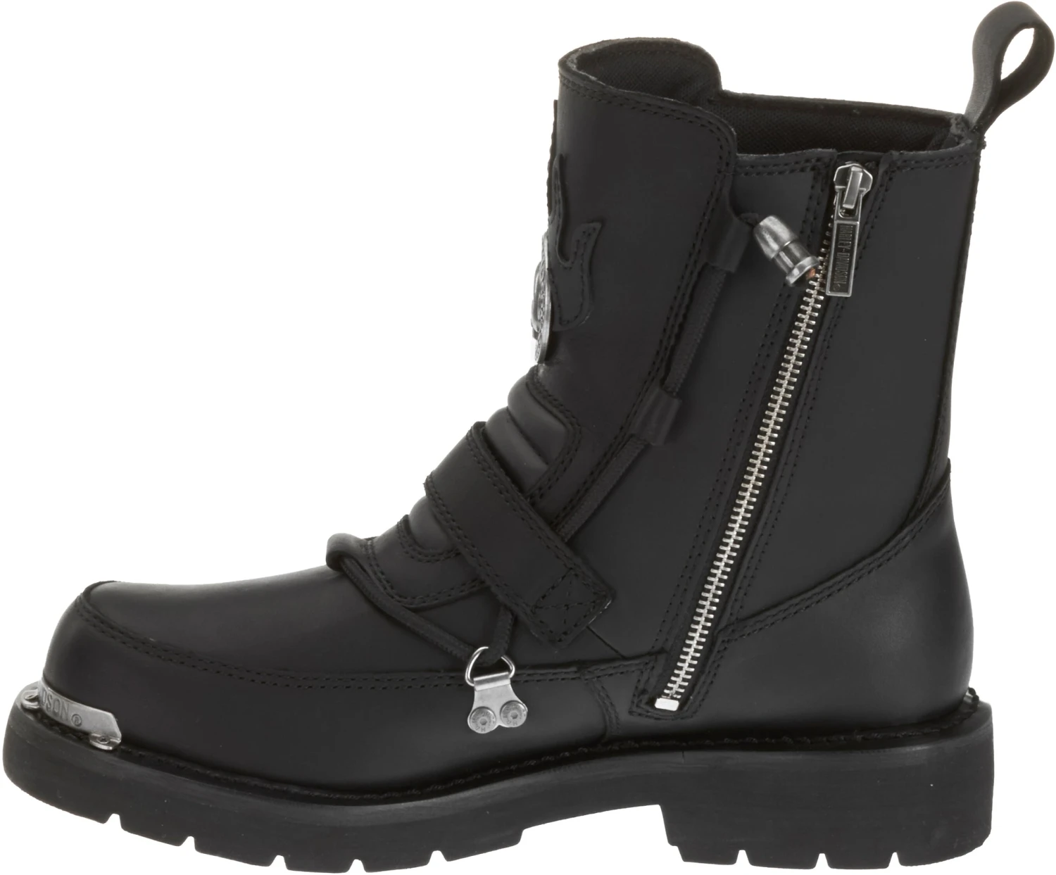 'Harley Davidson' Men's 6" Distortion Skull Zip Boot - Black 5 'Harley Davidson' Men's 6" Distortion Skull Zip Boot - Black - Image 5