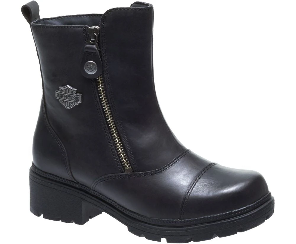 'Harley Davidson' Women's 5.5" Amherst Pull On Side Zip - Black 1 'Harley Davidson' Women's 5.5" Amherst Pull On Side Zip - Black