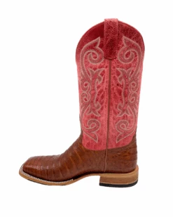 'Anderson Bean' Men's 13" HorsePower Top Hand Western Square Toe - Brandy Caiman Belly / Red Sinsation -Outdoor Clothing Shop HP80032 1024x1024@2x
