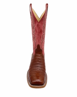 'Anderson Bean' Men's 13" HorsePower Top Hand Western Square Toe - Brandy Caiman Belly / Red Sinsation -Outdoor Clothing Shop HP80033 1024x1024@2x