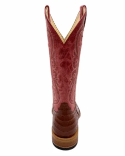 'Anderson Bean' Men's 13" HorsePower Top Hand Western Square Toe - Brandy Caiman Belly / Red Sinsation -Outdoor Clothing Shop HP80035 1024x1024@2x