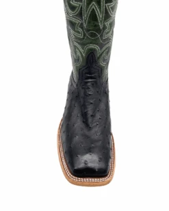 'Anderson Bean' Men's 13" HorsePower Top Hand Full Quill Ostrich - Black / Emerald Explosion 8 'Anderson Bean' Men's 13" HorsePower Top Hand Full Quill Ostrich - Black / Emerald Explosion -Outdoor Clothing Shop HP80044 1024x1024@2x