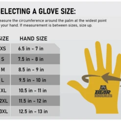 'Bear Knuckles' Double Wedge™ Heavy Duty Cowhide Driver Glove - Yellow -Outdoor Clothing Shop Hand chart D351 D451 D357 D409 D373 D395484 600x600 1024x1024@2x