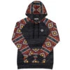 'Hooey' Women's "Summit" Hoody - Charcoal / Red