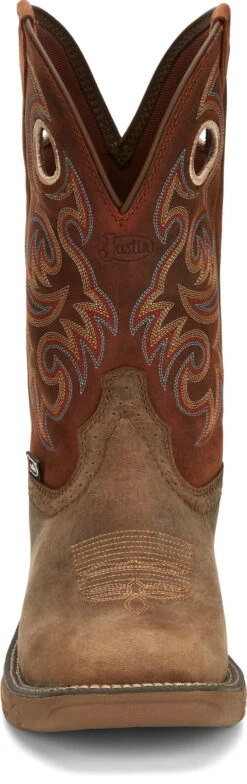 'Justin' Men's 11" Rush Western Square Toe - Peanut Tan / Bronze Orange -Outdoor Clothing Shop JST 008 SE7402 1024x1024@2x