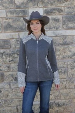 'Cinch' Women's Sweater Knit Jacket - Heather Charcoal -Outdoor Clothing Shop MAJ9840002 1024x1024@2x