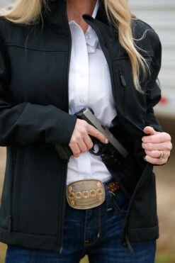 'Cinch' Women's Concealed Carry Bonded Jacket - Black -Outdoor Clothing Shop MAJ9866002 3 1024x1024@2x