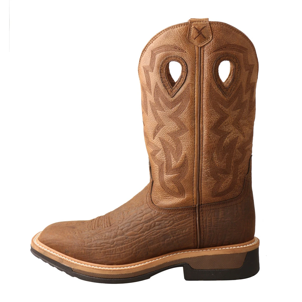 'Twisted X' Men's Lite Western WP Work - Dk. Brown / Tan 6 'Twisted X' Men's Lite Western WP Work - Dk. Brown / Tan - Image 6