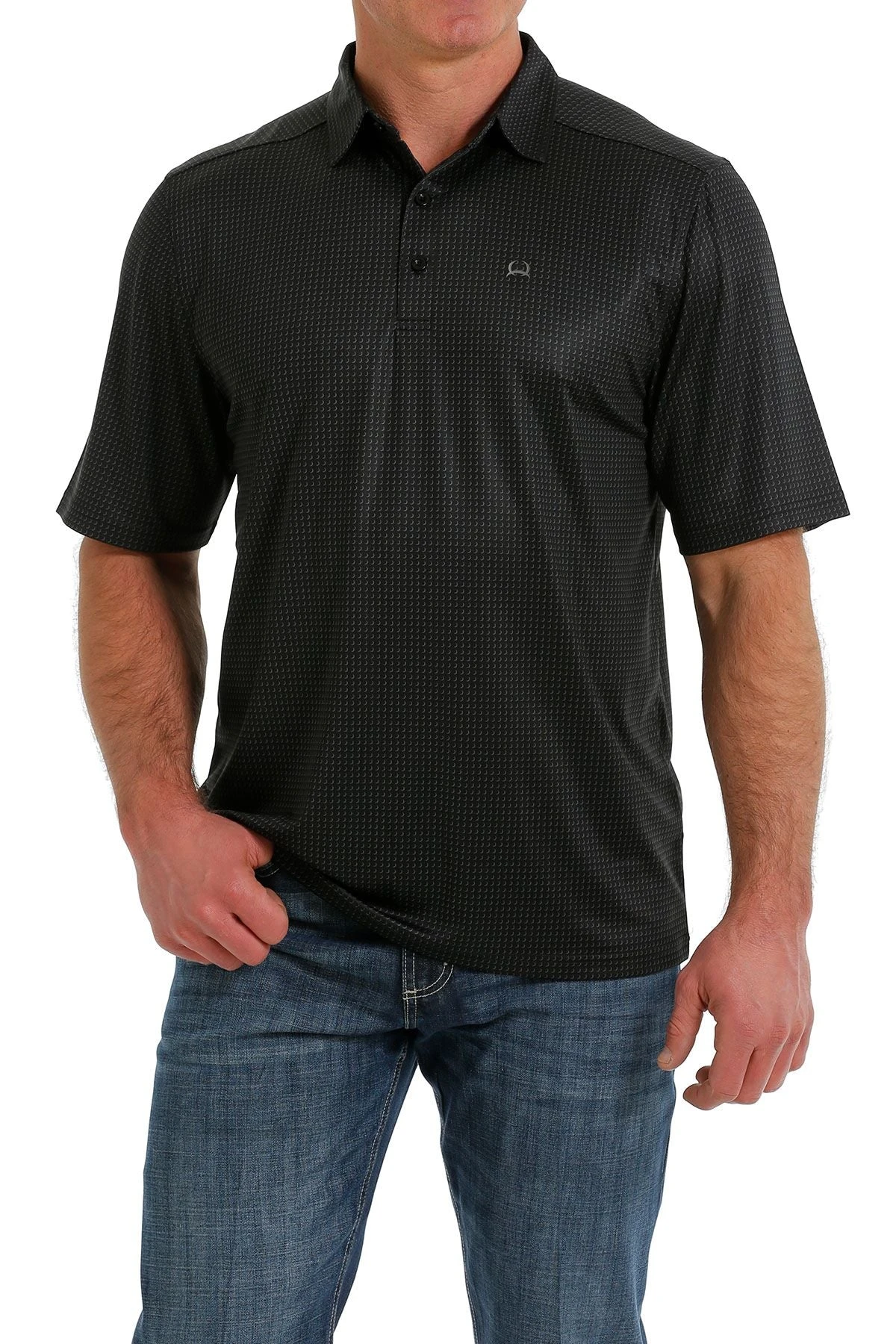 'Cinch' Men's Arenaflex Polo - Black 1 'Cinch' Men's Arenaflex Polo - Black