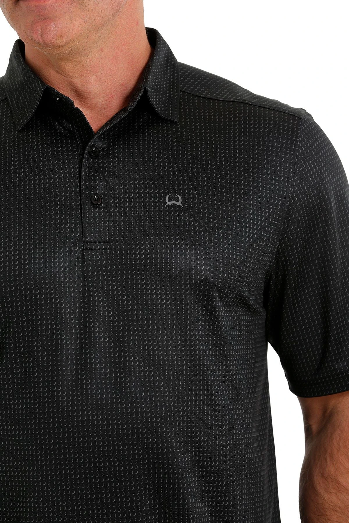 'Cinch' Men's Arenaflex Polo - Black 2 'Cinch' Men's Arenaflex Polo - Black - Image 2