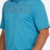 'Cinch' Men's Arenaflex Polo - Blue