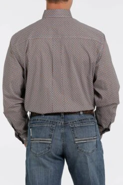 'Cinch' Men's Geo Diamond Print Western Button Down - White -Outdoor Clothing Shop MTW1105336 3 1024x1024@2x