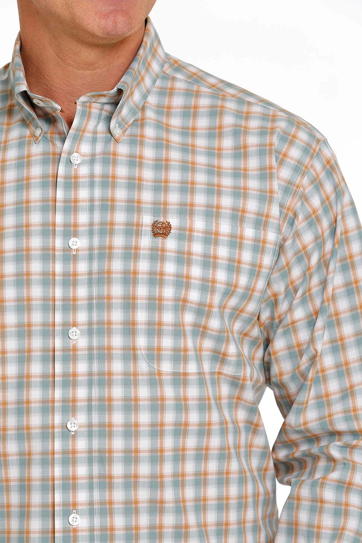 'Cinch' Men's Plaid Classic Fit Button Down - White 2 'Cinch' Men's Plaid Classic Fit Button Down - White - Image 2