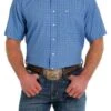 'Cinch' Men's ArenaFlex Print Classic Fit Button Down - Royal