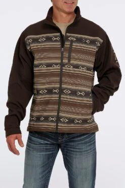 'Cinch' Men's Bonded Jacket - Brown Aztec -Outdoor Clothing Shop MWJ1583002 1 1024x1024@2x