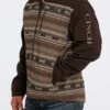 'Cinch' Men's Bonded Jacket - Brown Aztec