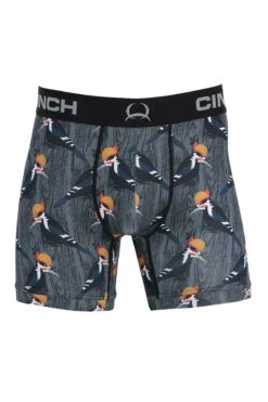 'Cinch' Men's 6" Woodpecker Boxer Brief - Grey -Outdoor Clothing Shop MXY6002021 1024x1024@2x