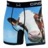 'Cinch' Men's 6" Cow Boxer Brief - Blue / Brown