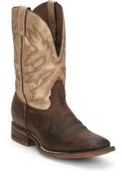 'Nocona' Men's 11" Henry Western Square Toe - Antiqued Brown Cowhide / Vintage Stone -Outdoor Clothing Shop NCA 001 HR5570 1024x1024@2x