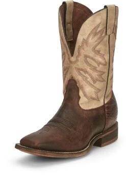 'Nocona' Men's 11" Henry Western Square Toe - Antiqued Brown Cowhide / Vintage Stone -Outdoor Clothing Shop NCA 023 HR5570 1024x1024@2x