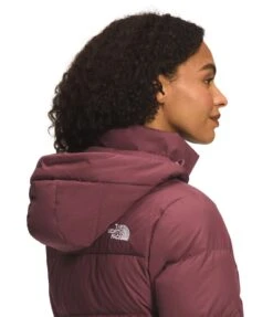 'The North Face' Women's Gotham Jacket - Wild Ginger -Outdoor Clothing Shop NF0A4R33 6R4 modelhood3 1024x1024@2x