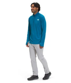 'The North Face' Men's Wander 1/4 Zip - Banff Blue -Outdoor Clothing Shop NF0A5371 M19 model34 1024x1024@2x