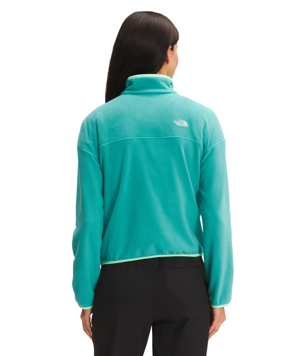 'The North Face' Women's TKA Glacier Crop Pullover - Porcelain Green 2 'The North Face' Women's TKA Glacier Crop Pullover - Porcelain Green - Image 2