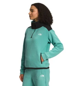 'The North Face' Women's Alpine Polartec® 200 1/4 Zip - Wasabi -Outdoor Clothing Shop NF0A7UJT 864 model34 1024x1024@2x