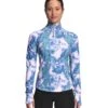 'The North Face' Women's Printed Winter Warm Essential 1/4 Zip - Lavender Fog