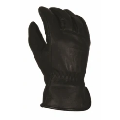'Bear Knuckles' Double Wedge™ Fleece-Lined Water Resistant Cowhide Driver Glove - Black