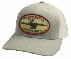 'Red Dirt Hat' Jackalope Ranch Patch Hat - Heather Grey / White