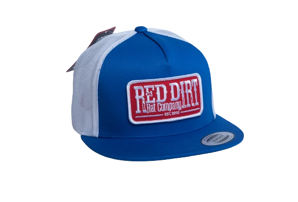 'Red Dirt Hat Company' Men's Tag Patch Cap - Royal / White 1 'Red Dirt Hat Company' Men's Tag Patch Cap - Royal / White