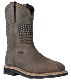 'Hoss Boots' Men's 11" Rancher EH WP Comp Toe - Rushmore Brown -Outdoor Clothing Shop RUSHMORE SMS BROWN COMP 1L 1024x1024@2x