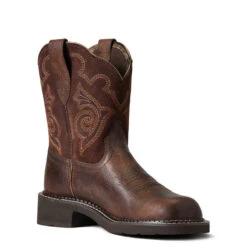 'Ariat' Women's 8" Fatbaby Heritage Tess Western Round Toe - Forest Brown / Jamocha -Outdoor Clothing Shop S22 WMS WEST 10040264 medial 1024x1024@2x