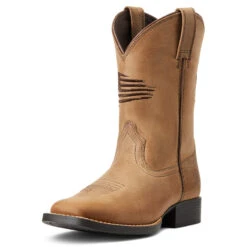 'Ariat' Youth Patriot 2.0 Square Toe - Homestead Brown 10 'Ariat' Youth Patriot 2.0 Square Toe - Homestead Brown -Outdoor Clothing Shop S22 YTH WEST 10039909 3 4 front 1 1024x1024@2x