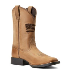 'Ariat' Youth Patriot 2.0 Square Toe - Homestead Brown 11 'Ariat' Youth Patriot 2.0 Square Toe - Homestead Brown -Outdoor Clothing Shop S22 YTH WEST 10039909 medial 1024x1024@2x