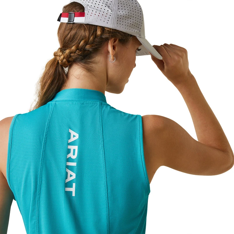 'Ariat' Women's Hailey 1/4 Zip Baselayer - Viridian Green 2 'Ariat' Women's Hailey 1/4 Zip Baselayer - Viridian Green - Image 2