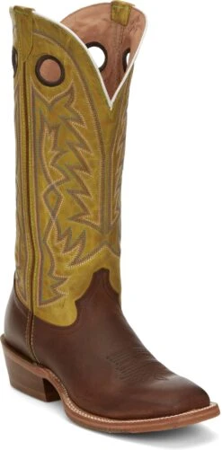 'Tony Lama' Men's 15" Fairview Buckaroo Western Square Toe - Brown / Moss Green -Outdoor Clothing Shop TNL 001 SA2001 1024x1024@2x