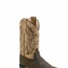 'Old West' Children's Western Square Toe - Brown / Tan
