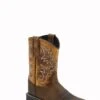 'Old West' Youth Western Square Toe - Brown / Tan