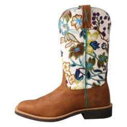 'Twisted X' Women's 11" Top Hand Western - Tan / Floral -Outdoor Clothing Shop WTH0017.02 1024x1024@2x